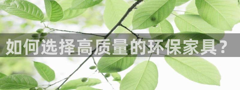 沐鸣平台注册：如何选择高质量的环保家具？